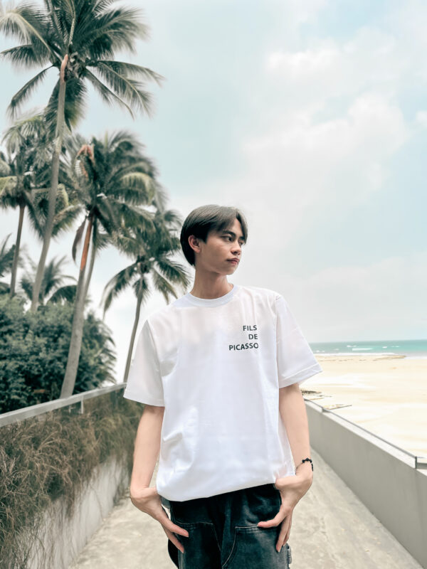 fils de picasso - Oversize Basic T-Shirt White - Gambar 3