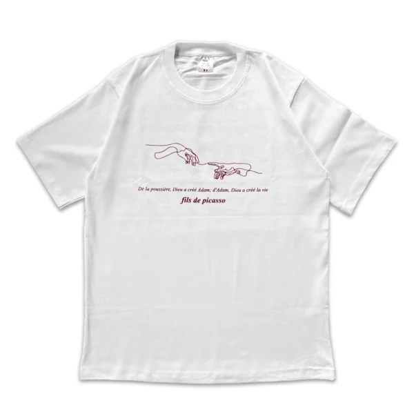 fils de picasso - Oversize Tshirt Adam White