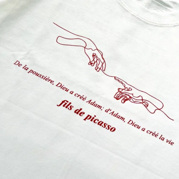 fils de picasso - Oversize Tshirt Adam White - Gambar 2