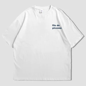 fils de picasso - Oversize Tshirt Music With u White